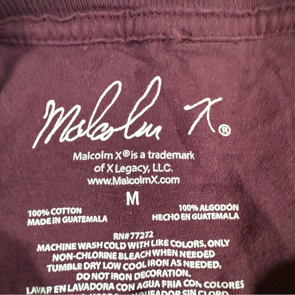 Malcom X Legacy Graphic Tee - Purple and Orange - Picture 3 of 7